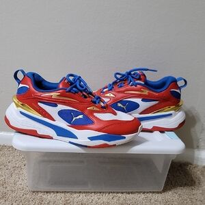 Puma Red and Blue Sneakers Dynamic Design